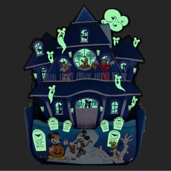Loungefly X Disney Mickey and Friends Halloween Glow Haunted House Mini Backpack main image 10